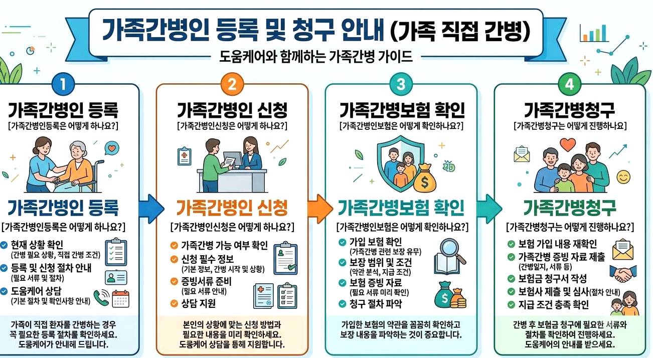 가족 간병인 등록 및 보험금 청구 안내